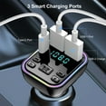 thumbnail image 3 of Car Bluetooth FM Transmitter Wireless Radio Adapter Car Kit MP3 Player, USB Car Charger, Support U Disk/Hands Free Calling, 3 of 7