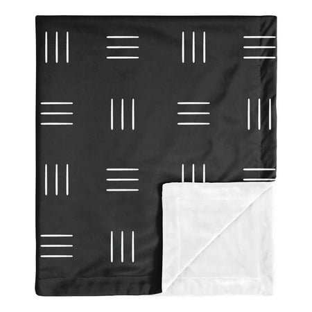 UPC: 0846480095828 | Boho Hatch Black and White Baby Security Blanket Boy or Girl by Sweet Jojo Designs