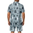 thumbnail image 4 of DORKASM Halloween Matching Pajamas for Men Pj Sets Bat Pumpkin Print Button Down Sleepwear Black M, 4 of 4
