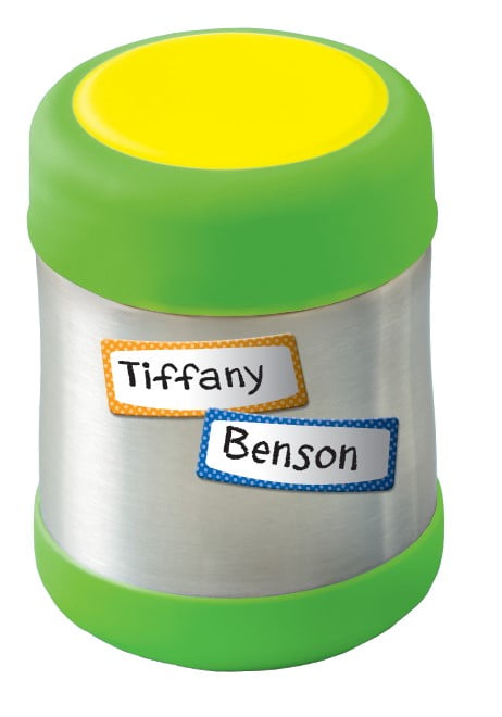Avery Durable ID Labels, 3/4" x 1-3/4", Film, Permanent, Neon Border, 60 Labels