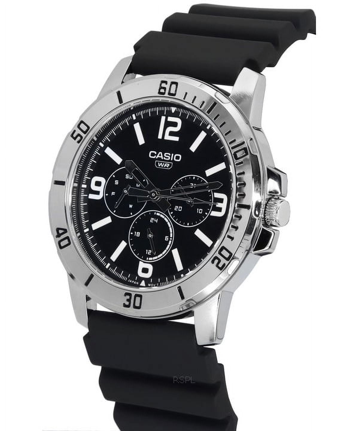 Casio Standard Analog Resin Strap Black Dial Quartz MTP-VD300-1B MTPVD300-1B Men's Watch