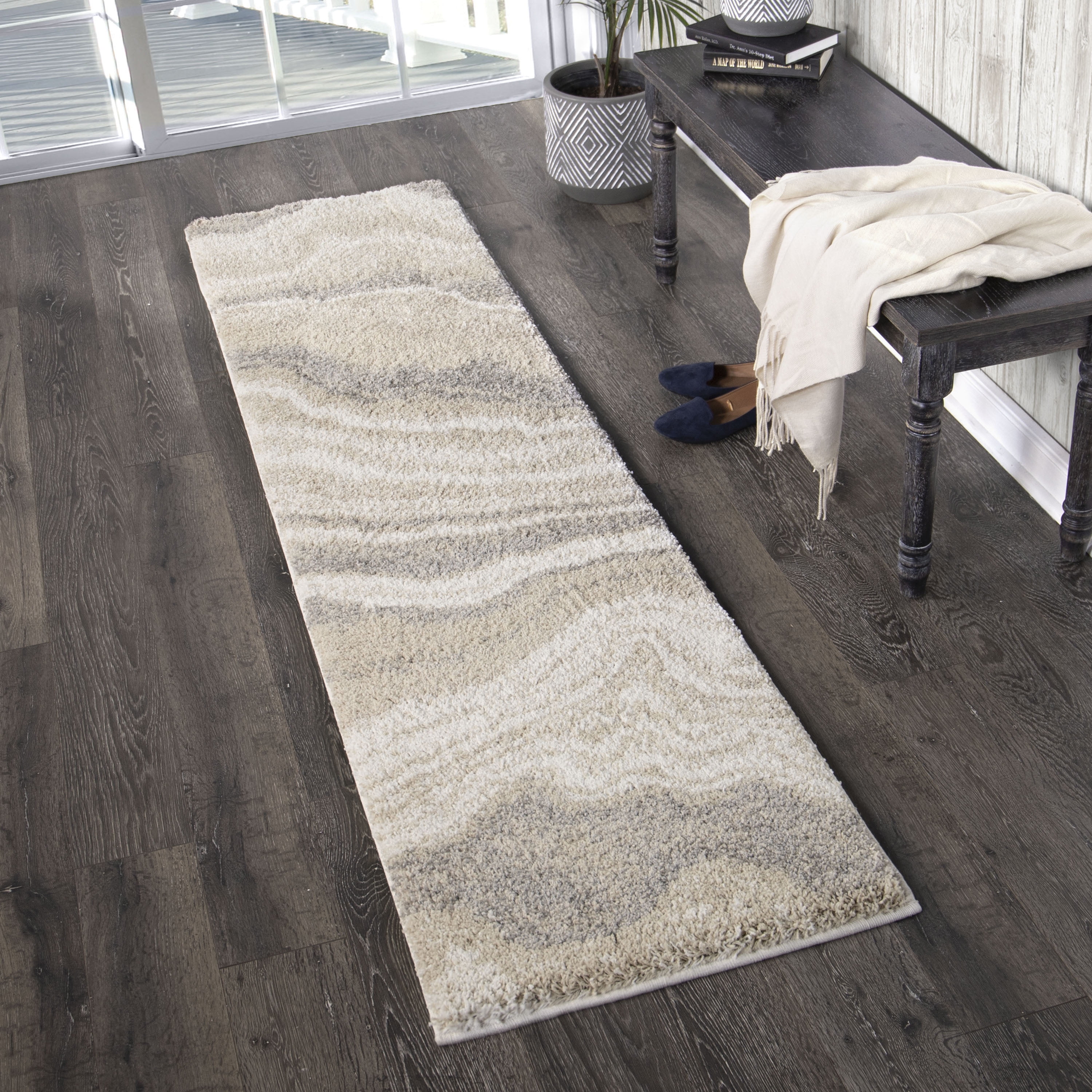 Orian Rugs Super Shag Cascade Ivory Area Rug