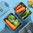 thumbnail image 7 of Tnobhg Fridge Food Storage Box Double Layers with Colander Drainage Function Transparent Large Capacity Crisper Picnic Camping Vegetable Fruit Meat Storage Container, 7 of 7