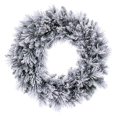 thumbnail image 1 of Vickerman G225730 30 in. Flocked Jackson Pine 165 Tips Wreath, Green & White, 1 of 1