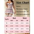 thumbnail image 6 of Ausing Lingerie for Women Lace Babydoll Dress with Thong See Through Corset Halter Mini Bows Rave Outfits 2 Piece Pink XL, 6 of 6