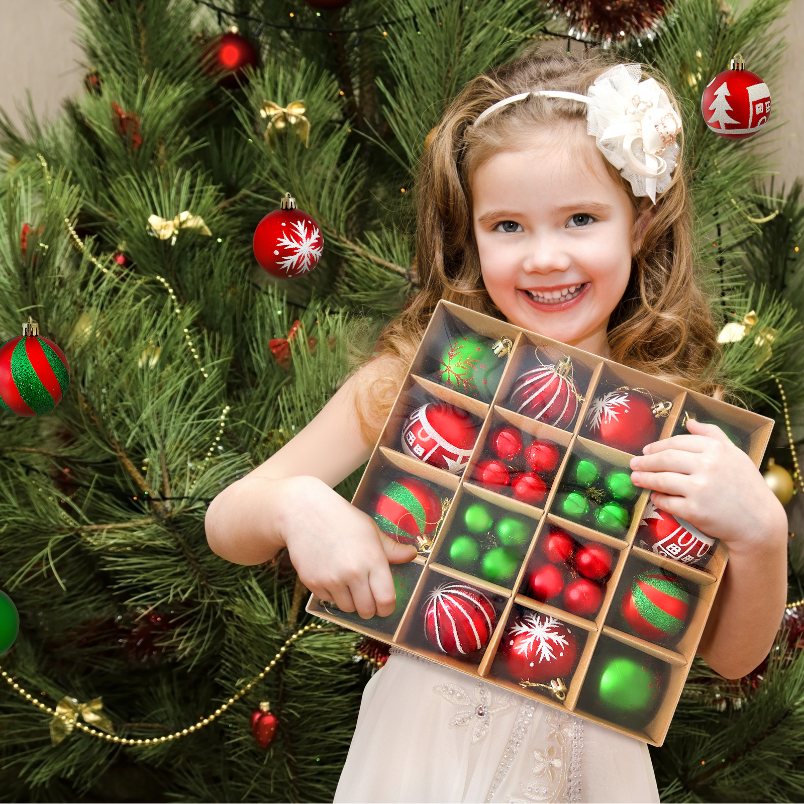 Christmas Ball Ornament Set, 44 Pieces Christmas Tree Ornaments For Christmas Tree Decoration Multicolor Shatterproof Christmas Balls For Holiday Party Wreath Garland Home Interior Decoration Gifts