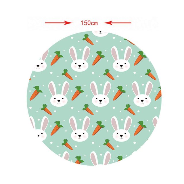 Langgg Nappe Ronde Antidérapante Décoration Nappe Ronde Antidérapante Couverture de Table Ronde Antidérapante H - 150cm (60 Pouces)
