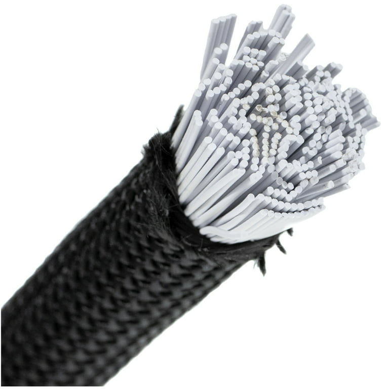 Diamond Weave Shock Cord (1/8 Inch, 10 Feet) - Black Elastic