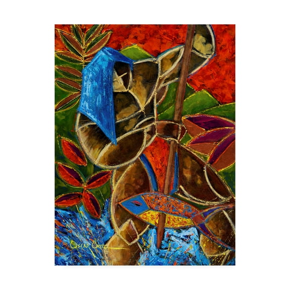 Trademark Fine Art 'Guarani Hombre De Familia' Canvas Art by Oscar Ortiz