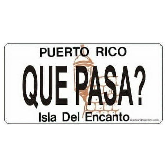 Design It Yourself Custom Puerto Rico Plate. Free Personalization on Plate