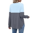 thumbnail image 3 of Maplenight Womens Collared Golf Shirts Long Sleeve V-Neck Button Down Shirts Color Block Business Casual Tops with Pocket, 3 of 6