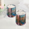 thumbnail image 2 of Yayeee 4 Pack Qtip Holder Bathroom Cotton Swab Canister with Lid Clear Dispenser Set, Blue Plants Window, 2 of 6