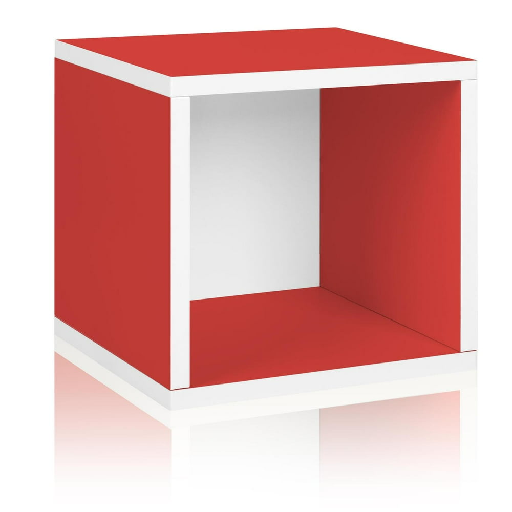 Eco Stackable Storage Cube and Cubby Organizer, Red