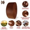 thumbnail image 3 of ELW Grass Fed Leather 8-10 oz. 3-4mm 4"x60" 10.2x152.4cm Whiskey Brown Full Grain Cowhide Belt Blank, Straps Tooling, Holsters, Saddle Bags, Knife Sheaths, Furniture Accent, Restoring Chairs, 3 of 8