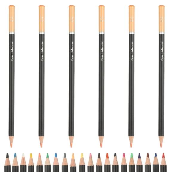 Beige Color Drawing Pencils for Adult Coloring Books, 6 Pcs