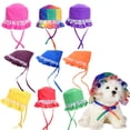 thumbnail image 5 of Pet Breathable Sun Hats with Adjustable Chin Strap Lace Trim Hat for Small Dogs Outdoor Travel Hiking, 5 of 8