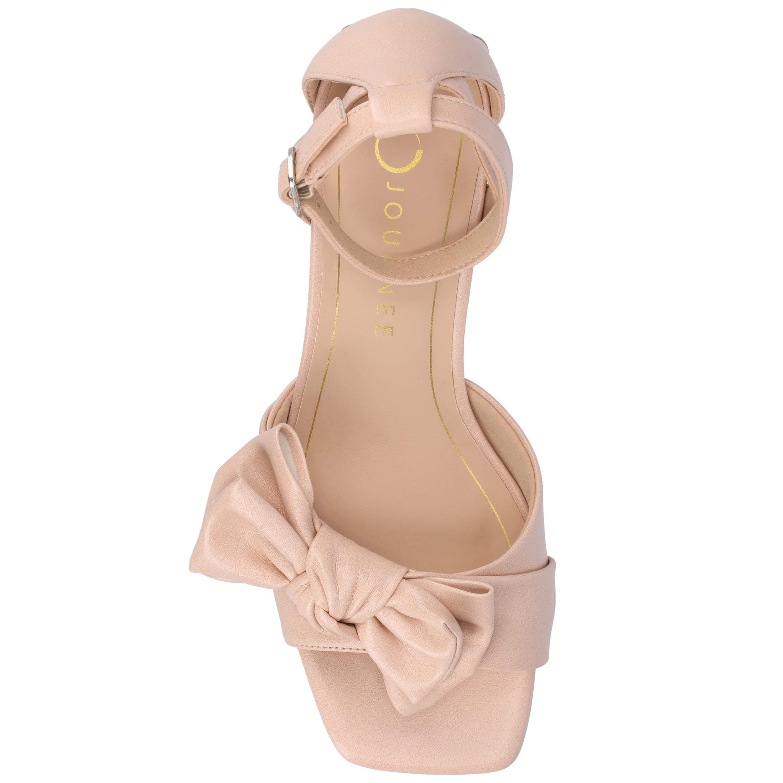 Journee Womens Zevi Linen Block Heel Dress Sandals, Widths Available