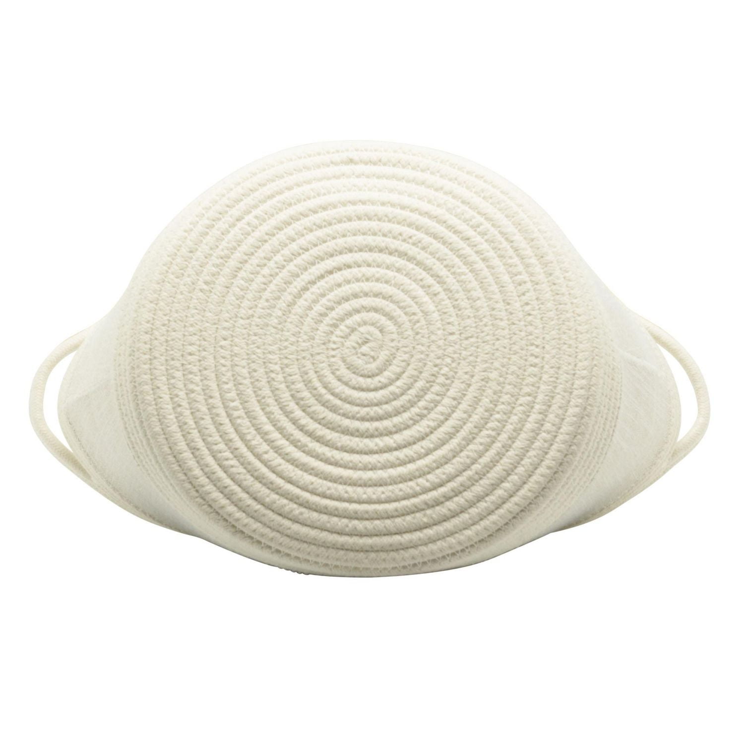 Textured Linen and Cotton Rope Storage Basket, Pet Theme with Cat Paw Print Design