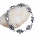 thumbnail image 2 of Kachbutis Indian Dark Silver-Plated Eye Bracelets for Men and Women,Vintage Chain Link Bracelet Design Bangle Bracelets Jewelry Gift Multi, 2 of 3