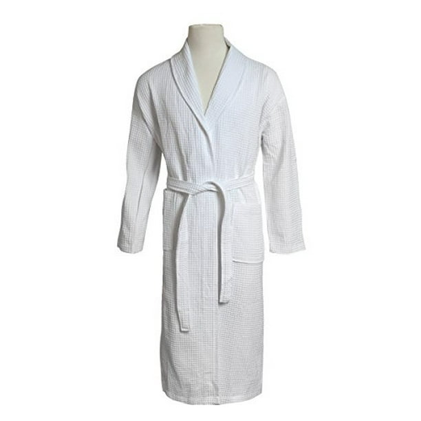 STAR Lightweight Unisex Waffle Weave Spa Robe Bathrobe 100 Cotton