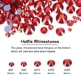 thumbnail image 2 of 400 Pcs Strass Hotfix Cristal de Vidrio con Bolsa Transparente Kit de Arte de Uñas para Manualidades Ropa Decoración DIY 5 Tamaños (Set SS6-SS20, Rojo), 2 of 6
