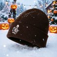 thumbnail image 5 of SYMOID Winter Hat for Men Women - Cuffed Knit Beanie with Skeleton Embroidery, Coffee Hats,Size Free Size, 5 of 6