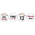 thumbnail image 2 of Darling Souvenir 13th Birthday Custom Name Stickers chocolate Candy Labels 190 Pcs-White, 2 of 2
