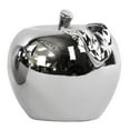 thumbnail image 2 of Urban Trends Collection 24703 Ceramic Apple Figurine, Large - Silver, 2 of 2