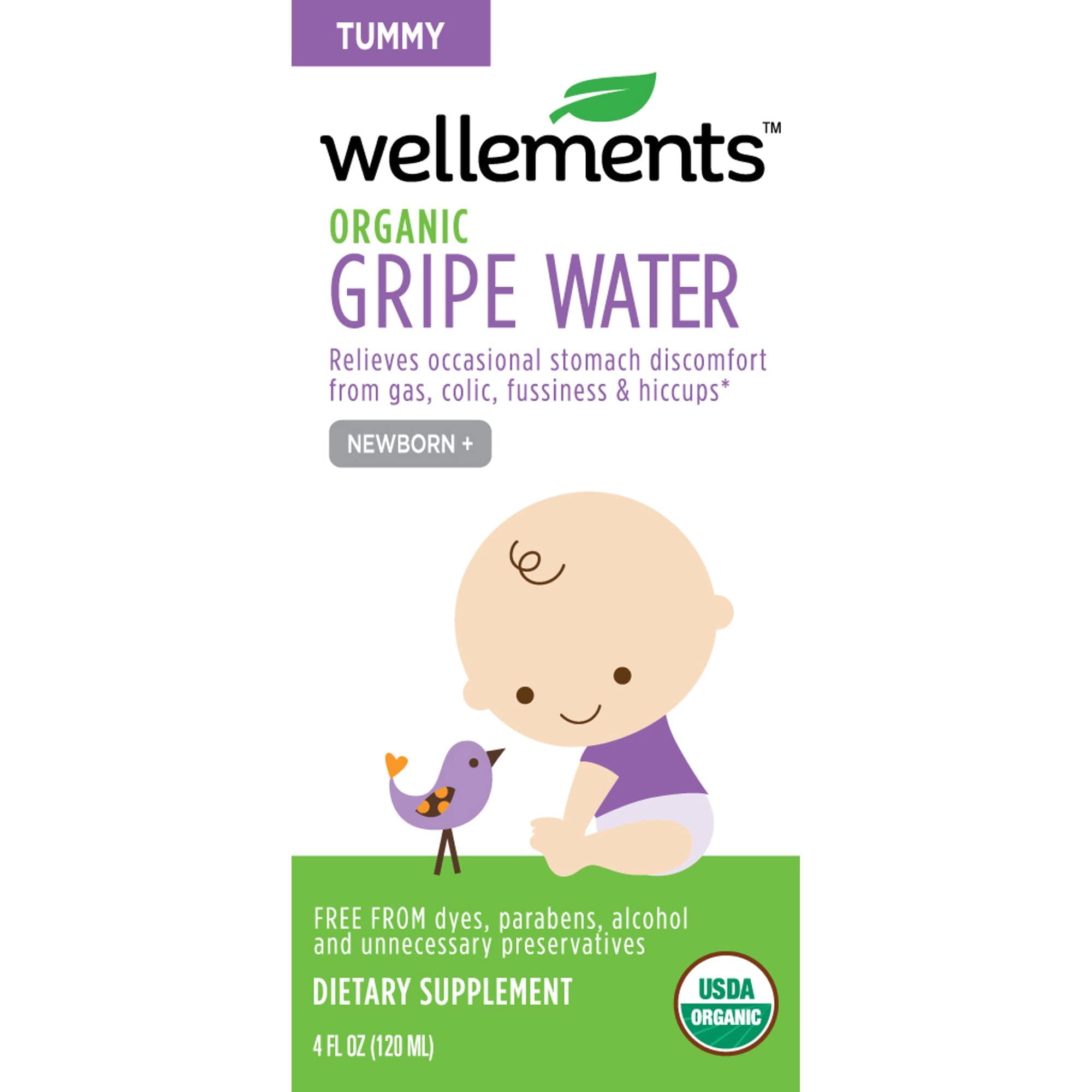 Juego de 3 botellas orgánicas Gripe Water Wellements de 120 ml | Bodega ...