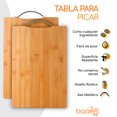 thumbnail image 2 of Bazzeff Tabla para Picar Verduras o Proteinas de Bambú. Tabla para Cortar Alimentos. Cutting Board Bazzeff  Tabla para Picar, 2 of 7