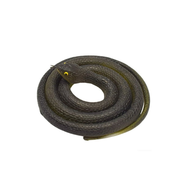 Ounissouiy Serpiente de goma a prueba de agua, realista, suave, impactante, aterrador, serpientes falsas, resistente al desgaste, accesorio de broma Juguetes novedosos y de broma Lívido Ounissouiy FN011339-01