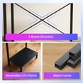 thumbnail image 3 of edx 50 Inch L Shaped Desk,Computer Desk Corner Desks Gaming Desk PC Table with CPU Stand for Home Office Dorm Sturdy Writing Workstation, Black, 3 of 10