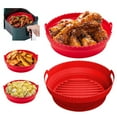 thumbnail image 3 of Manunclaims Air Fryers Liners Non-stick Heat-resistant Oil-proof Baking Food Grade Basket Silicone Pan for Ninja DZ201, 3 of 8