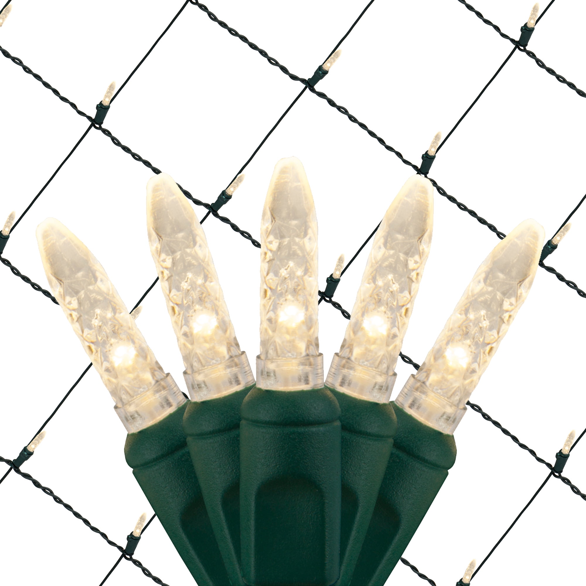 Wintergreen Lighting 4' x 6' Warm White LED Net Style Christmas Lights