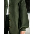 thumbnail image 7 of CUPSHE Women's Forest Green V-Neck Buttoned Cardigan, 7 of 7