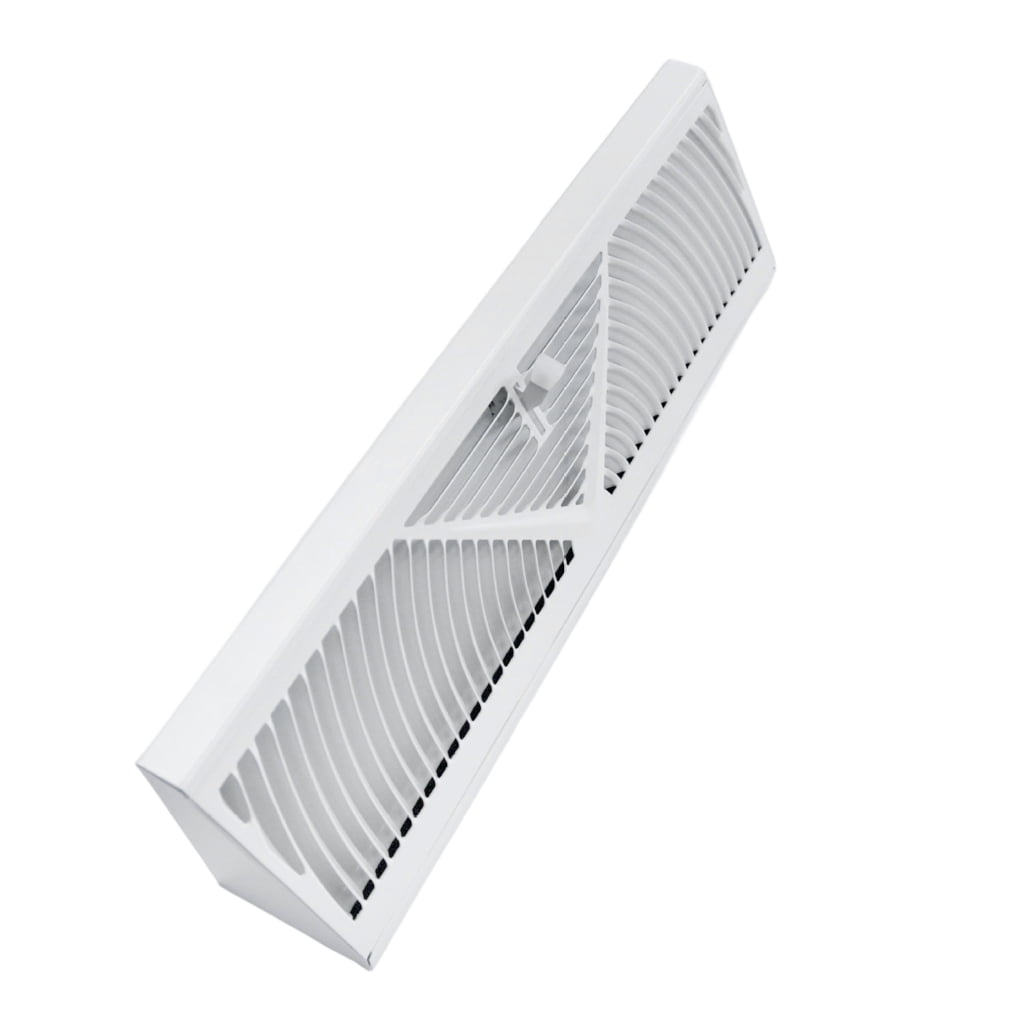 18 Inch Long Steel Floor Wall Corner Vent Cover with Adjustable Airflows Control