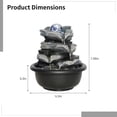 thumbnail image 3 of Tabletop Creek Water Feature With Led Glow, Resin Indoor Fountain With Rotating Sphere, 7.1 × 6.3 In Decorative Accent For Rooms, 3 of 3