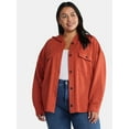 thumbnail image 2 of Time and Tru Women's and Women's Plus Ribbed Shirt with Hood, Sizes XS-4X, 2 of 6