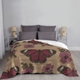 thumbnail image 4 of XMXT Flannel Throw Blanket for Couch, Warm Old Style Butterflies Pattern Bed Sofa Decor Blankets for Home Bedroom, 60 x 50 inches, 4 of 8