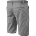 thumbnail image 3 of Ma Croix Mens Twill Chino Shorts with Belt Casual Roll Up Flat Front Classic Fit Pants, 3 of 5