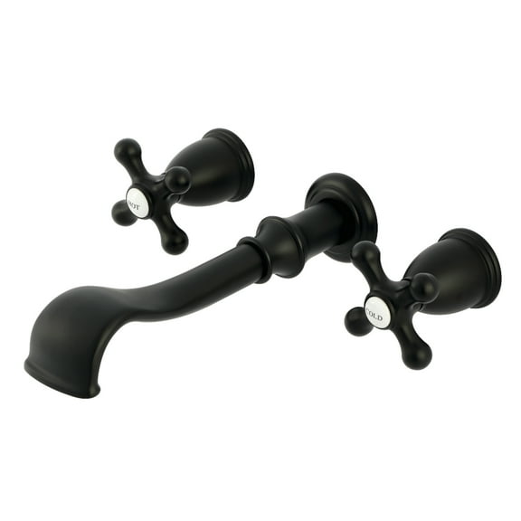Kingston Brass KS5020AX  Two-Handle Wall Mount Roman Tub Faucet, Matte Black