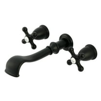 Kingston Brass KS5020AX Two-Handle Wall Mount Roman Tub Faucet, Matte Black