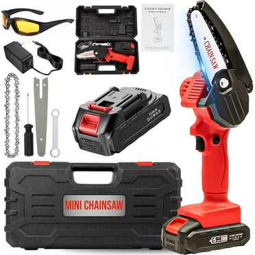 Wood Ranger Mini Chainsaw Cordless, Portable Electric Chainsaw Cordless with 1/2 Battery, Small Handheld Chain Saw for Tree Branches, Courtyard, and Garden Gfit
