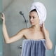 thumbnail image 5 of Toalla de baño de forro polar, extra grande, súper absorbente con patrón de rayas, de secado rápido, tela de microfibra suave y mullida para casa, playa, baño, 5 of 5