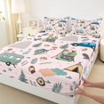 thumbnail image 4 of Erosebridal Camping Accessories Queen Sheet Sets 4 Pieces for Boys Girls,Adventure Theme Bed Set for Kids Teens,Super Cozy Room Decor, 4 of 5