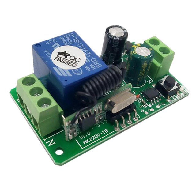 433M AC85V - Récepteur de Commutateur de Lampe Unique Sans Fil Télécommande Petit Poivre 433MHz
