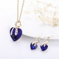thumbnail image 4 of Xinyolin 1 Set Women Necklace Earrings Heart Pendant - Faux Crystal Jewelry Sweet Long Lasting Set for Wedding, 4 of 8