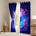 thumbnail image 3 of jejeloiu Kawaii Animals Axolotl Black Out Curtains,Ocean Animals Curtains Pack of 2 (42x63 Each) For Girls Kids, 3 of 6