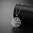 thumbnail image 3 of Hebrew Letter Ethnic Necklace for Men Women Jewish Pendant Necklace Stainless Steel Israel Amulet Chain Male Jewelry, 3 of 5