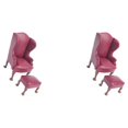 thumbnail image 2 of relayinert Réaliste Échelle 1:12 Fauteuil Élégant Canapé Mobilier Rouge Canapé Simple 2 Pcs, 2 of 6